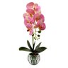 Arranjo Orquidea Planta Artificial 50x26cm Rosa Com Vaso - 1