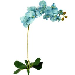 Orquidea Azul Planta Artificial Permanente 95x16cm com Folha - 1