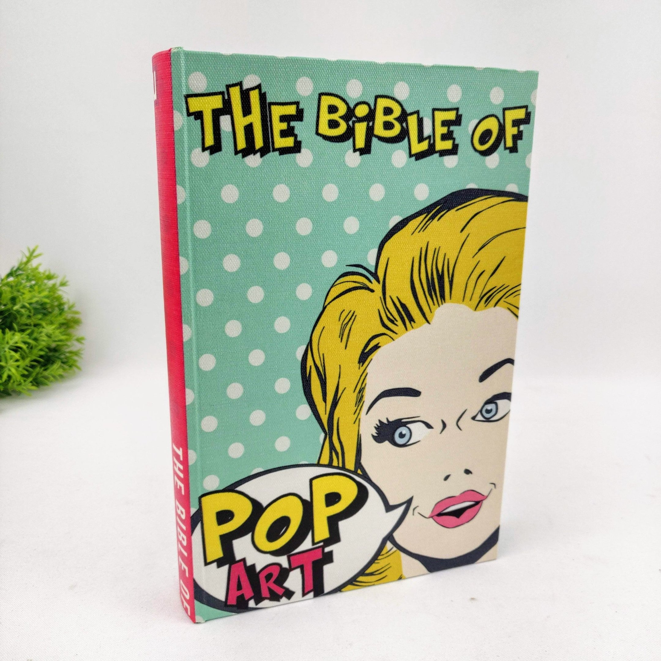Caixa Livro Decorativa Pop Art Colorida Rosa Verde 25x27x4cm - 2