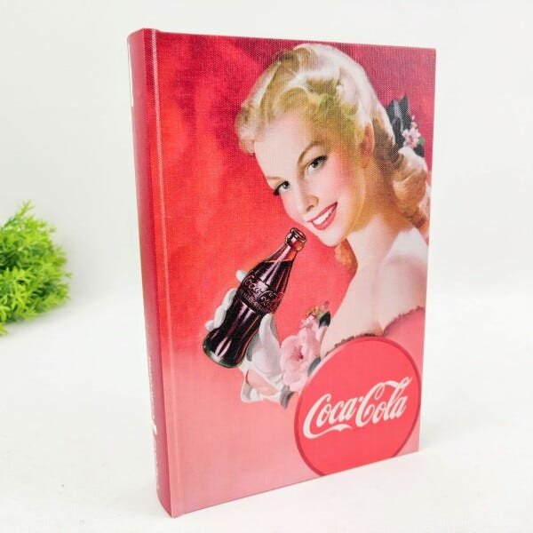 Caixa Livro Decorativa Coca Cola Vermelho 25x17x4cm Retro - 2