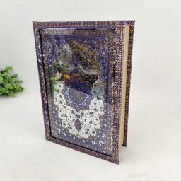 Caixa Livro Decorativa 30x21x7cm Espelhada Azul Floral - 5 Caixa Livro Decorativa 30x21x7cm Espelhada Azul Floral - 5