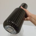 Ver imagem 2 de Vaso Decorativo Enfeite Planta Vintage Vidro 30x11x11cm Preto