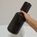 Ver imagem 3 de Vaso Decorativo Enfeite Planta Vintage Vidro 30x11x11cm Preto