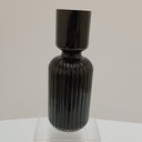 Ver imagem 4 de Vaso Decorativo Enfeite Planta Vintage Vidro 30x11x11cm Preto