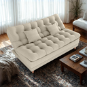 Ver imagem 4 de Sofa Cama 2 Lugares 185 Cm Duda Tecido Pompeia G504 Bege Milani Store