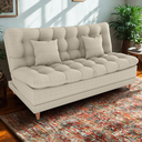 Ver imagem 2 de Sofa Cama 2 Lugares 185 Cm Duda Tecido Pompeia G504 Bege Milani Store