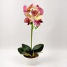 Arranjo Orquidea Planta Artificial Permanente 41x19cm Vaso - 2