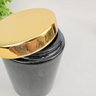Potiche Preto Dourado Pote 12x8cm Banheiro G Decoração - 6
