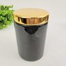 Potiche Preto Dourado Pote 12x8cm Banheiro G Decoração - 3