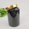 Potiche Preto Dourado Pote 12x8cm Banheiro G Decoração - 5