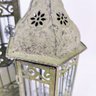 Lanterna Marroquina Verde Rustica Decoração 65/44cm 2pc - 4