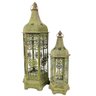 Lanterna Marroquina Verde Rustica Decoração 65/44cm 2pc - 1