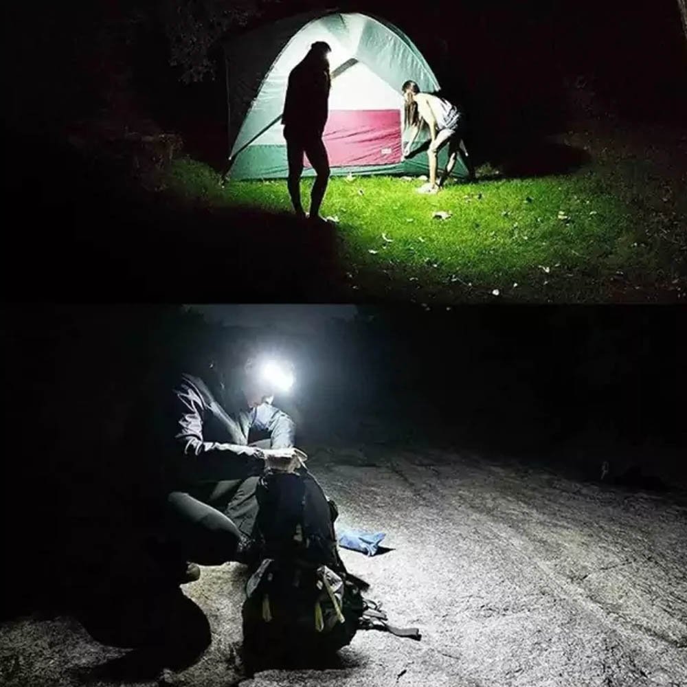 Lanterna Led de Cabeça Profissional Recarregável Camping Pesca Pescaria Sensor de Movimento Mundo Th - 4