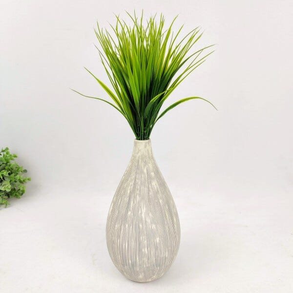 Vaso Decorativo Cinza Fine Texture 25x20x20cm Decor - 6