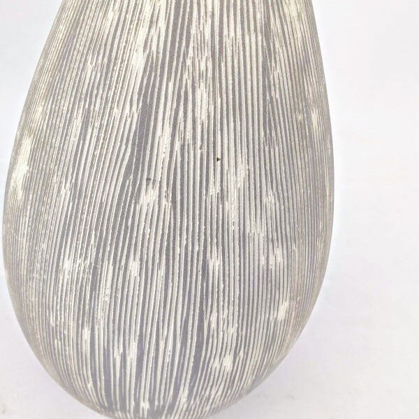 Vaso Decorativo Cinza Fine Texture 25x20x20cm Decor - 5