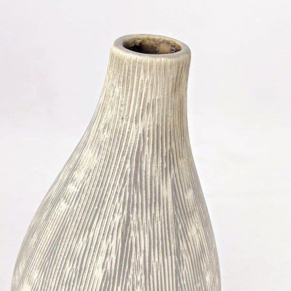 Vaso Decorativo Cinza Fine Texture 25x20x20cm Decor - 4