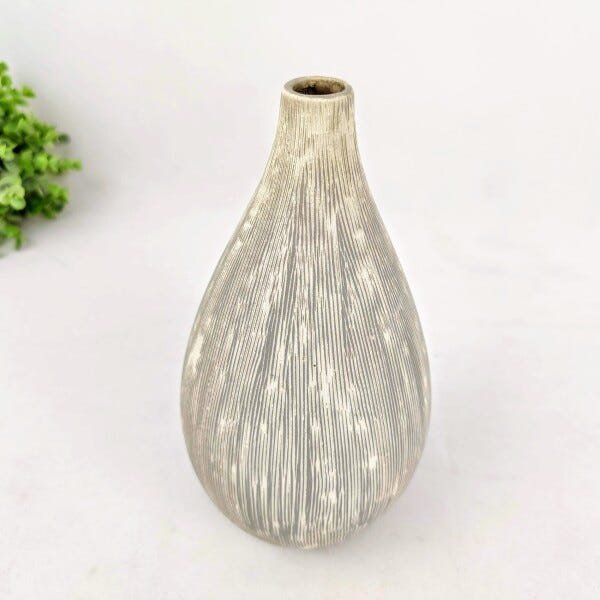 Vaso Decorativo Cinza Fine Texture 25x20x20cm Decor - 3