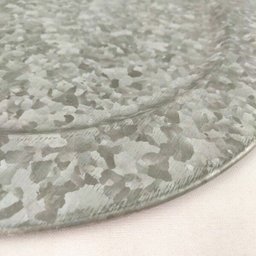 Sousplat Cinza Ferro Galvanizado 33cm Mesa Posta Decoração - 4