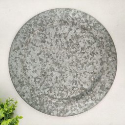 Sousplat Cinza Ferro Galvanizado 33cm Mesa Posta Decoração - 2