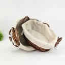 Ver imagem 7 de Cesta Tecido Oval Marrom Floral Cesto Decorativo 35/30cm 2pc