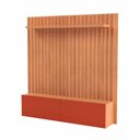 Ver imagem 1 de Painel Suspenso Ripado em MDF 178cm com 2 Portas Basculante Freijó/Terra Dalla Costa