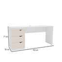 Ver imagem 4 de Mesa Escrivaninha Porto 3 Gavetas 40250685 Creme/branco - Politorno