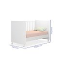 Ver imagem 2 de Berço Mini Cama Americano com Colchão + Cômoda Sapateira Ana Lívia MDF Branco para Jogo de Quarto In