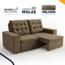 Ver imagem 2 de Sofá Retrátil e Reclinável 3 Lugares Molas Fibra Siliconada Curitiba