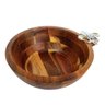 Petisqueira Bowl Madeira Flor De Lis 24x20cm Mesa Posta - 1