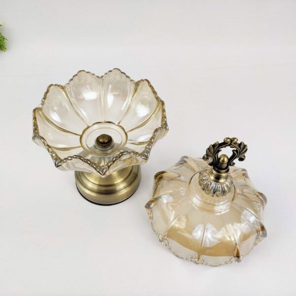 Potiche Bomboniere Pote Peça Decorativa Âmbar 34x20cm - 7