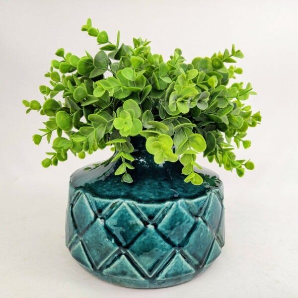 Vaso Decorativo Verde Esmeralda 18x21x21cm G Decoração - 4