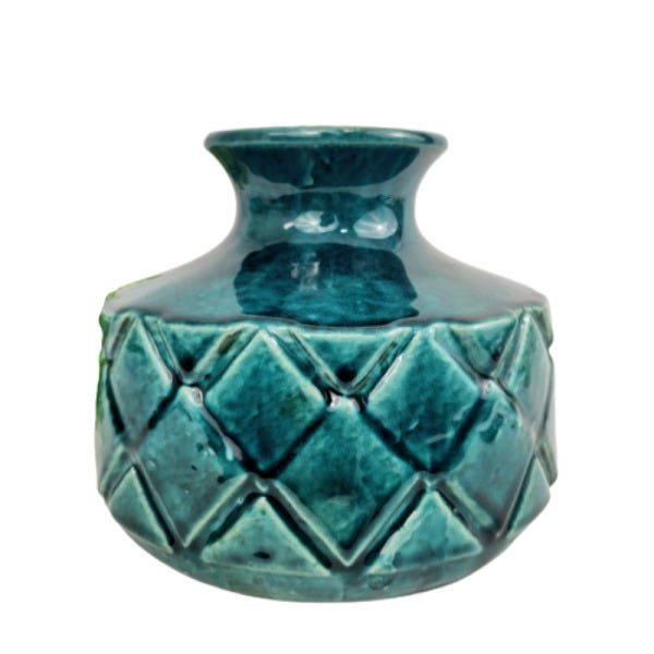 Vaso Decorativo Verde Esmeralda 18x21x21cm G Decoração - 1
