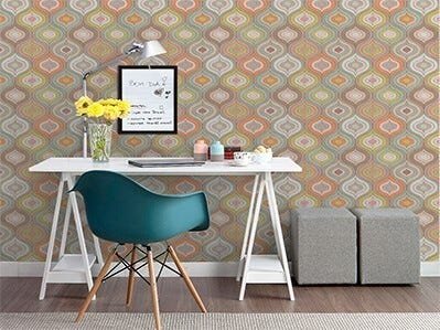 Papel de Parede para Sala Geométrico 0008 - Adesivos de Parede - 1