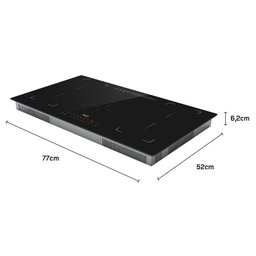 Cooktop de Indução Embutir Hq 5 Bocas Painel Touch Free Zone 9000w Preto Hq-ide9005/77cm-fz 220v - 3