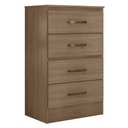 Ver imagem 5 de Guarda Roupa Casal 6 Portas e Cômoda 4 Gavetas Lite Carvalho Oak - Móveis Leão