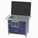 Ver imagem 4 de Fogao a Lenha GII N 2 Gab Sec Azul com Tampa Cald Se