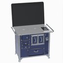 Ver imagem 1 de Fogao a Lenha GII N 2 Gab Sec Azul com Tampa Cald Se