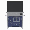 Ver imagem 2 de Fogao a Lenha GII N 2 Gab Sec Azul com Tampa Cald Se