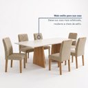 Ver mais imagens de Conjunto Sala de Jantar 6 Lugares Retangular Tampo MDF 160x80cm Mesa Lyra e Cadeiras Carol