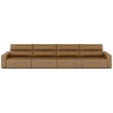 Ver imagem 7 de Sofá Retrátil 8 Lugares 524cm 4 Módulos Nero Couro Caramelo G52 - Gran Belo