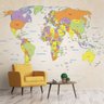 Papel de Parede para Sala Adesivo 3D Mapa Mundi 0001 - 1