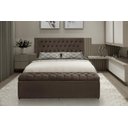 Ver imagem 2 de Kit Cabeceira e Calçadeira Imperatriz 120 cm Suede Marrom Escuro