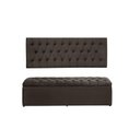 Ver imagem 1 de Kit Cabeceira e Calçadeira Imperatriz 120 cm Suede Marrom Escuro