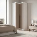 Ver imagem 1 de Móveis para Quarto Módulo Canto Reto 2 Porta Infinity Branco/Line/Duna
