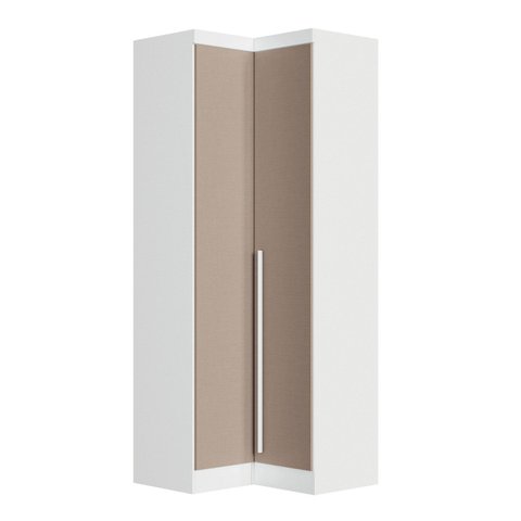 Móveis para Quarto Módulo Canto Reto 2 Porta Infinity Branco/Line/Duna