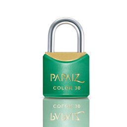 Cadeado com Chave 30mm Latão Verde Color Line Papaiz - 1