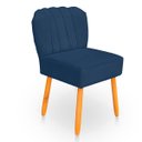 Ver imagem 4 de Cadeira Pétala para Sala de Jantar Confortável e Reforçada Suede