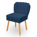 Ver imagem 5 de Cadeira Pétala para Sala de Jantar Confortável e Reforçada Suede