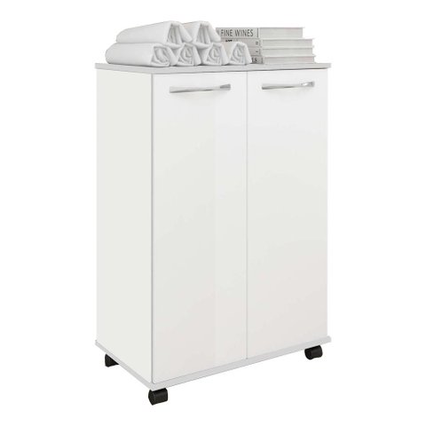 Armário Sapateira 2 Portas com 4 Prateleiras - Branco