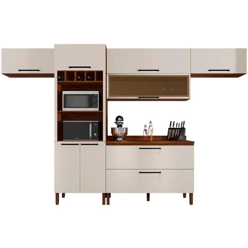 Cozinha Completa Kits Paraná Viv Concept 8 Portas 1 Gaveta e 5 ...